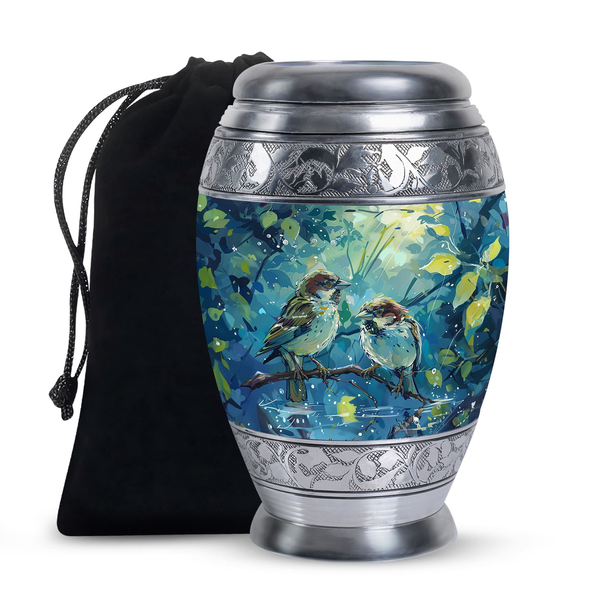 Sparrow Pair Cremation Urn for Human Ashes - Cremation Urns For Adults