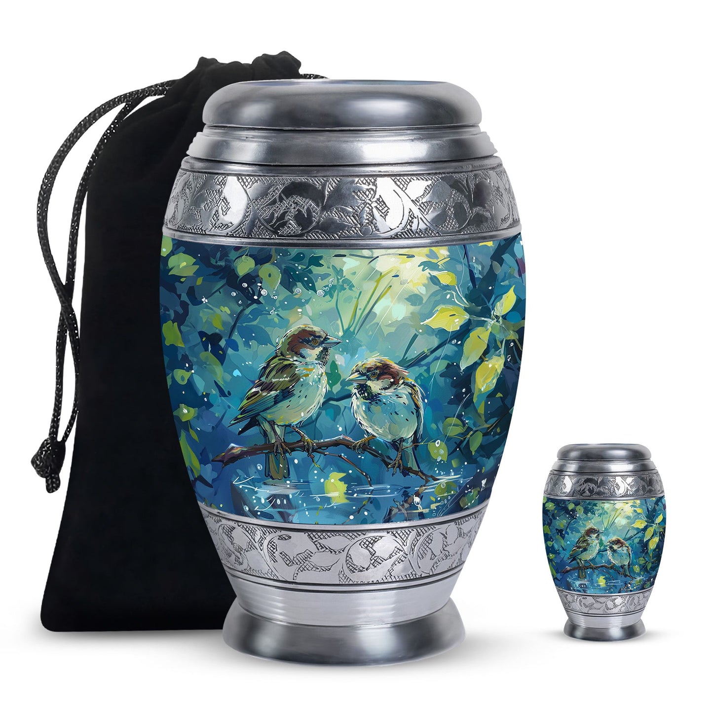 Personalized Bird Cremation Urn for Adults - 10-inch, 200 cu in - Yatskia