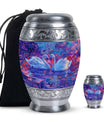 Dual Swan Cremation Urns For Human Ashes - Mini Urn Set For Ashes
