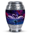 Dual Swan Cremation Urns For Human Ashes - Burial Urns For Adult