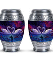 Dual Swan Cremation Urns For Human Ashes - Burial Urns For Adult
