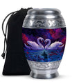 Dual Swan Cremation Urns For Human Ashes - Burial Urns For Adult
