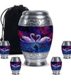 Dual Swan Cremation Urns For Human Ashes - Burial Urns For Adult
