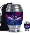 Dual Swan Cremation Urns For Human Ashes - Burial Urns For Adult