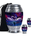 Dual Swan Cremation Urns For Human Ashes - Burial Urns For Adult