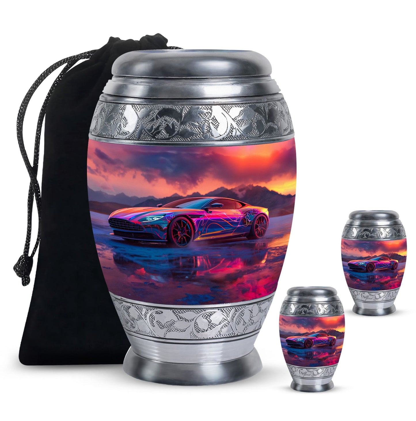 Personalized Car Keepsake Urn for Human Ashes - 10-inch, 200 cu in - Yatskia