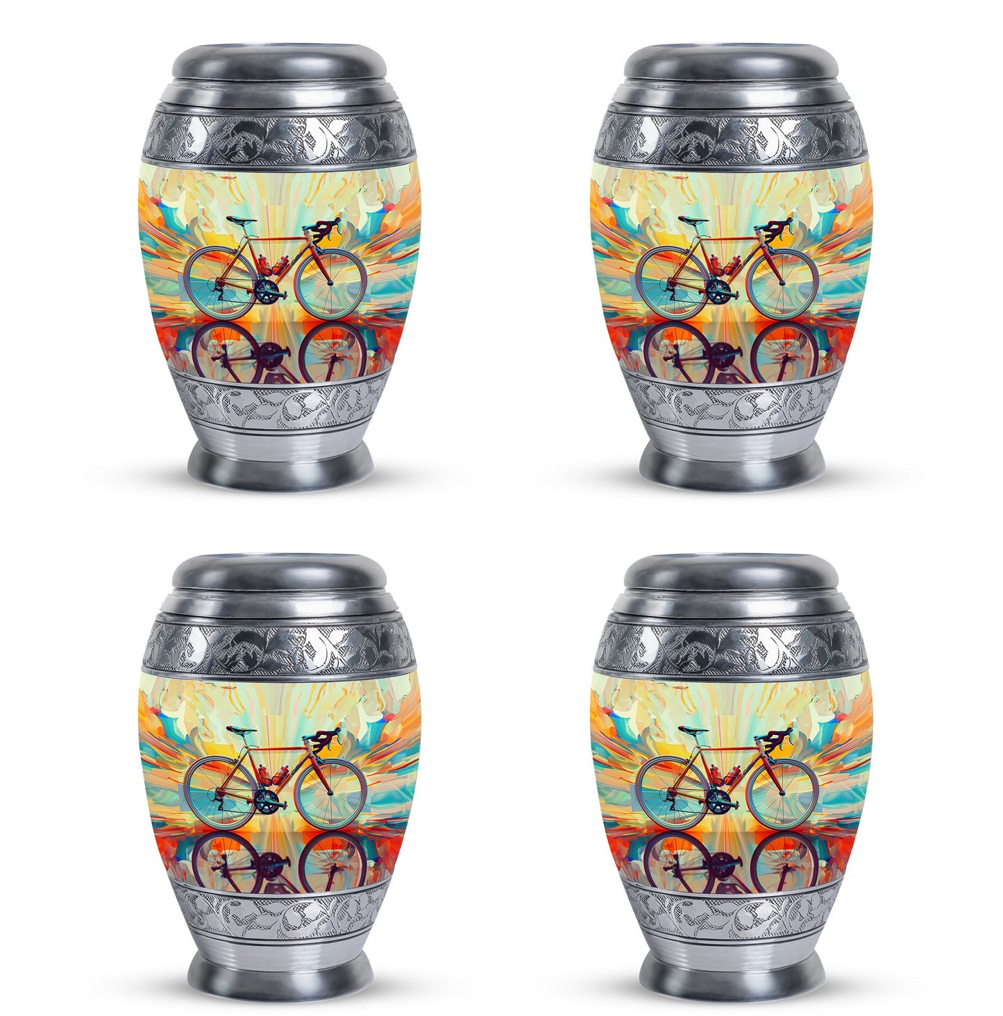 Heartfelt Bicycle Memorial Urn for Cyclists Keepsake Human Ashes Urn