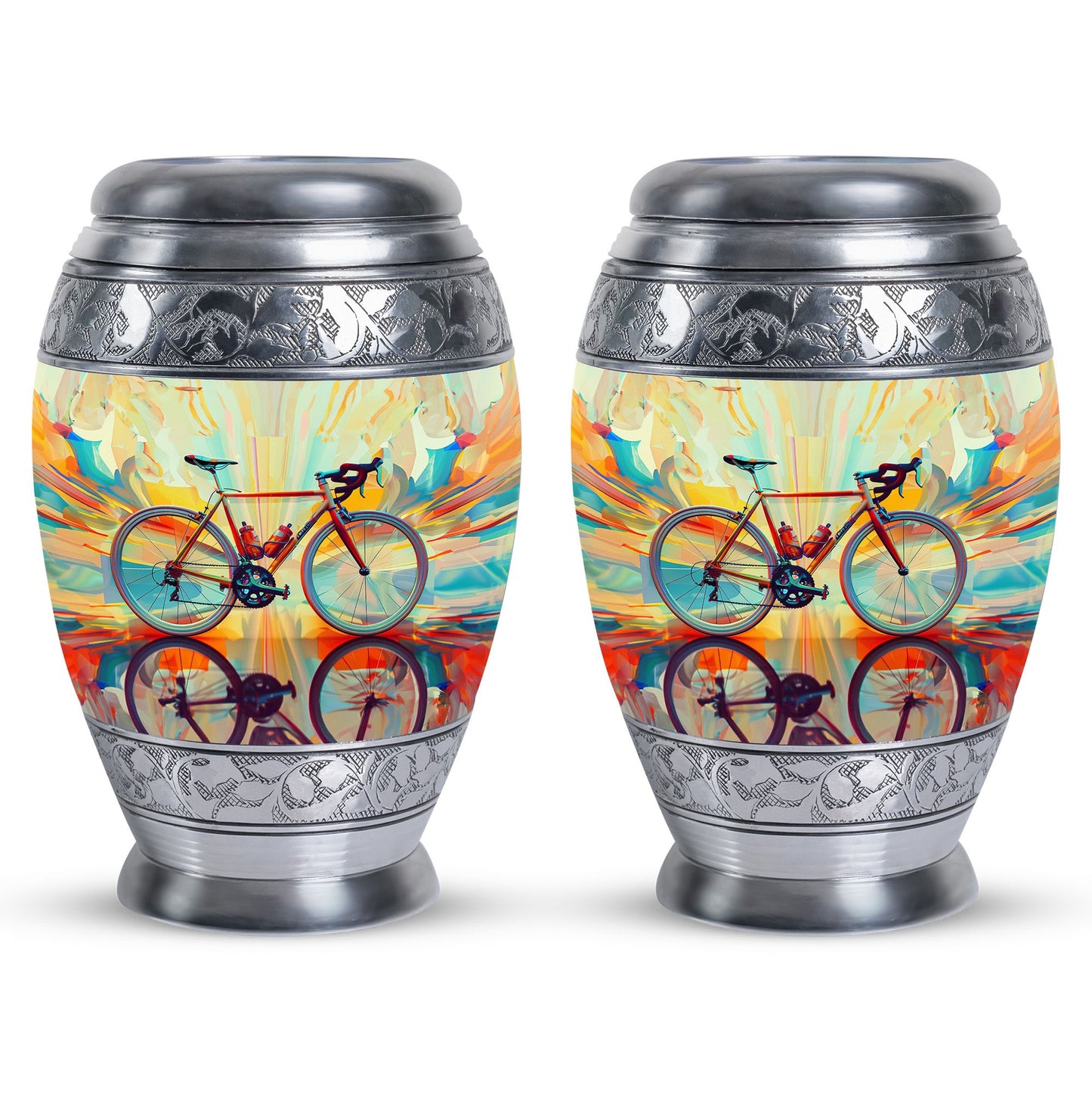 Heartfelt Bicycle Memorial Urn for Cyclists Keepsake Human Ashes Urn