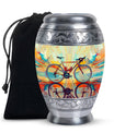 Teal Bicycle Cremation Urns For Human Ashes - Funeral Urns For Adult