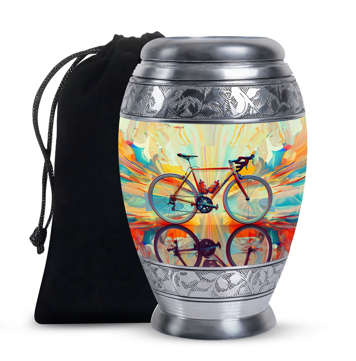 Heartfelt Bicycle Memorial Urn for Cyclists Keepsake Human Ashes Urn