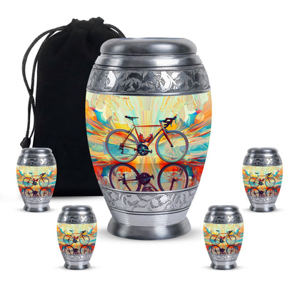 Heartfelt Bicycle Memorial Urn for Cyclists Keepsake Human Ashes Urn