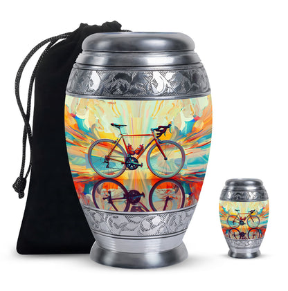Heartfelt Bicycle Memorial Urn for Cyclists Keepsake Human Ashes Urn