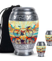 Teal Bicycle Cremation Urns For Human Ashes - Funeral Urns For Adult