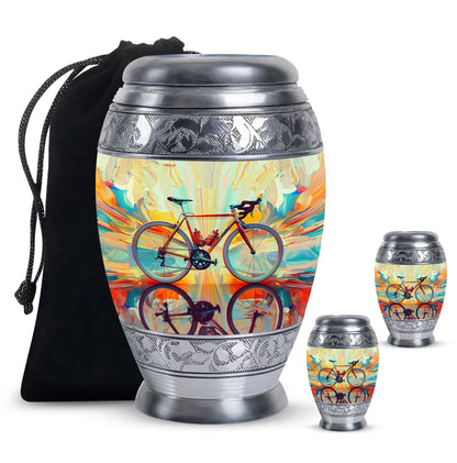 Heartfelt Bicycle Memorial Urn for Cyclists Keepsake Human Ashes Urn