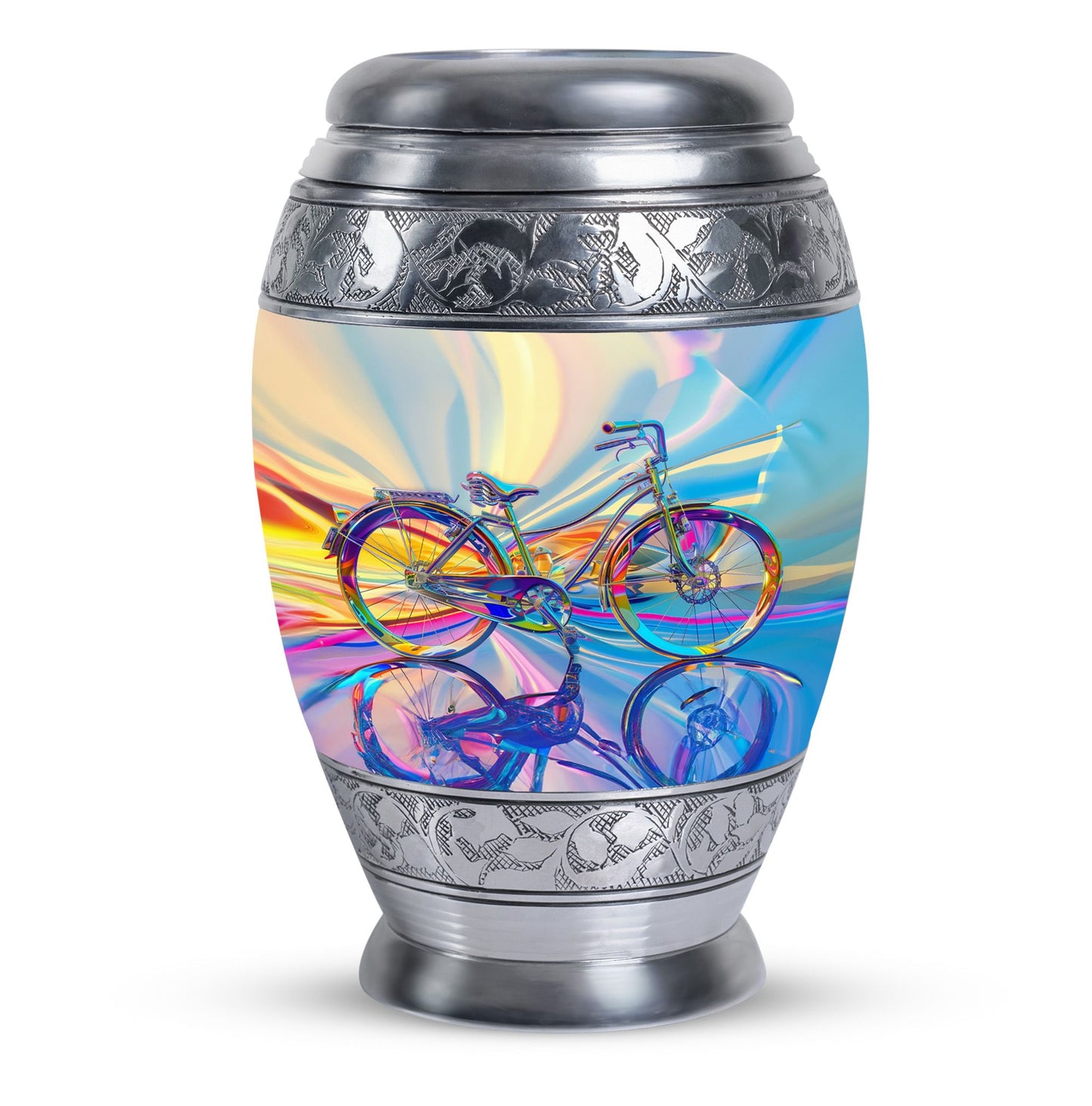 Personalized Bicycle Keepsake Urn for Human Ashes - 10-inch, 200 cu in - Yatskia