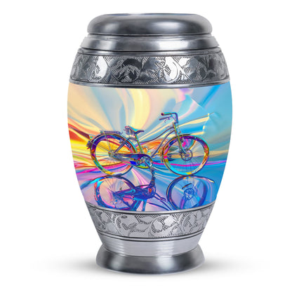 Personalized Bicycle Keepsake Urn for Human Ashes - 10-inch, 200 cu in - Yatskia