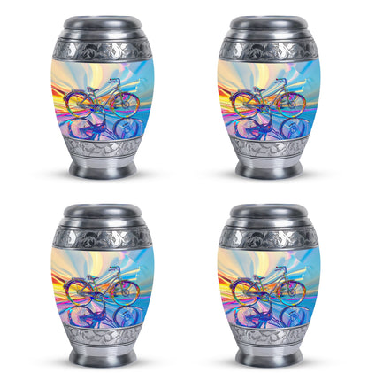 Personalized Bicycle Keepsake Urn for Human Ashes - 10-inch, 200 cu in - Yatskia