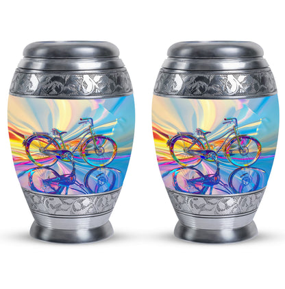 Personalized Bicycle Keepsake Urn for Human Ashes - 10-inch, 200 cu in - Yatskia