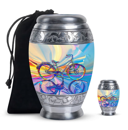 Personalized Bicycle Keepsake Urn for Human Ashes - 10-inch, 200 cu in - Yatskia