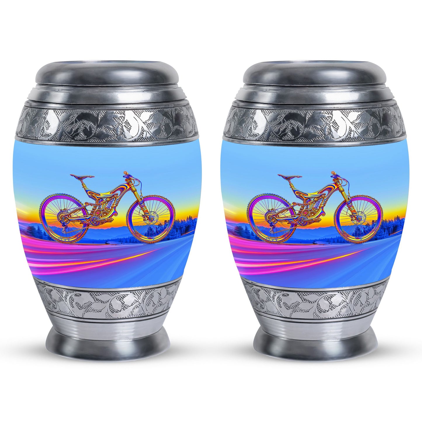Personalized Bicycle Cremation Urn for Adult - 10-inch, 200 cu in - Yatskia