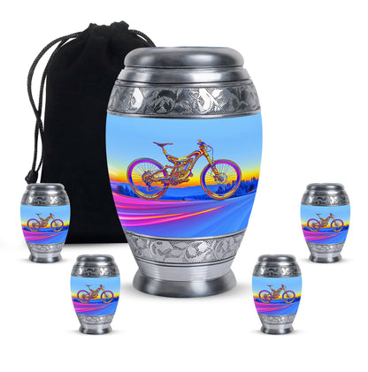 Personalized Bicycle Cremation Urn for Adult - 10-inch, 200 cu in - Yatskia