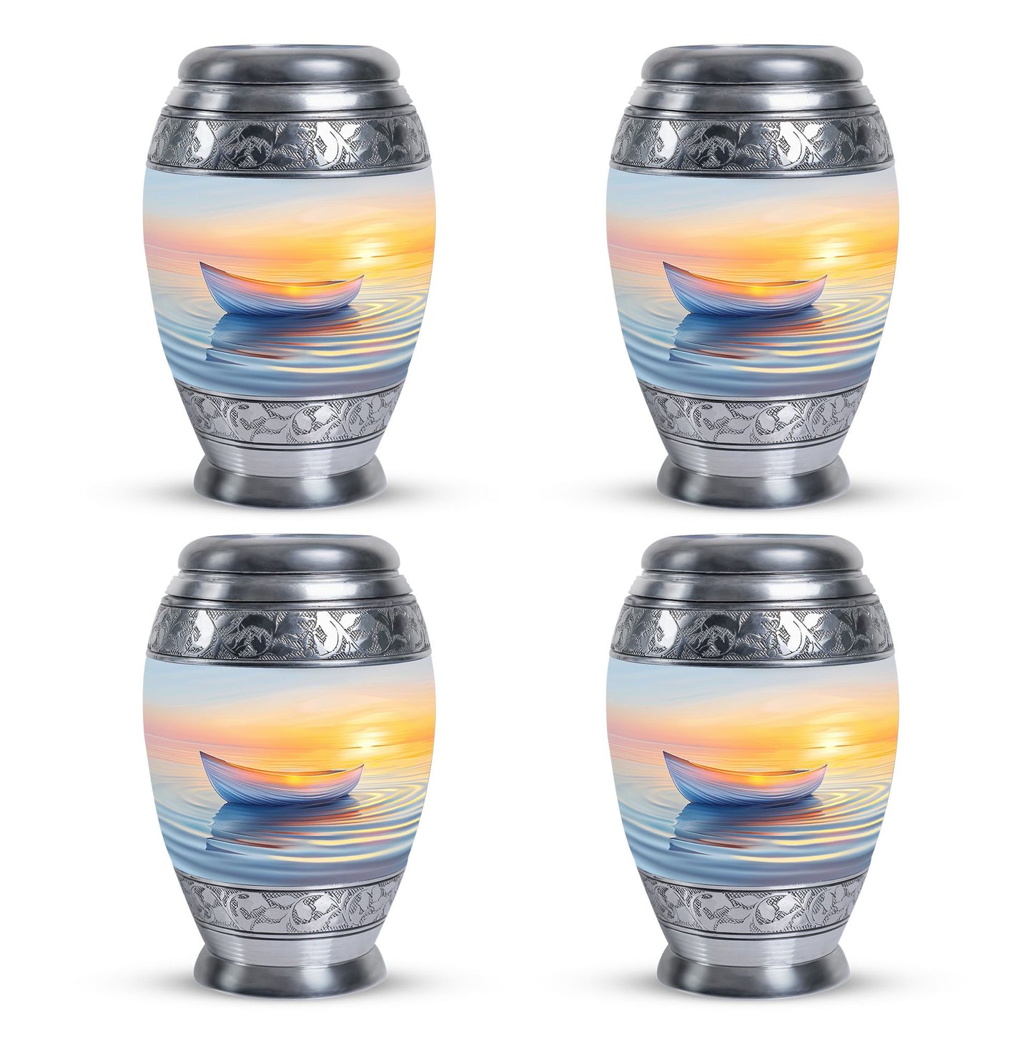 Personalized Sunset Cremation Urn for Adults - 10-inch, 200 cu in - Yatskia