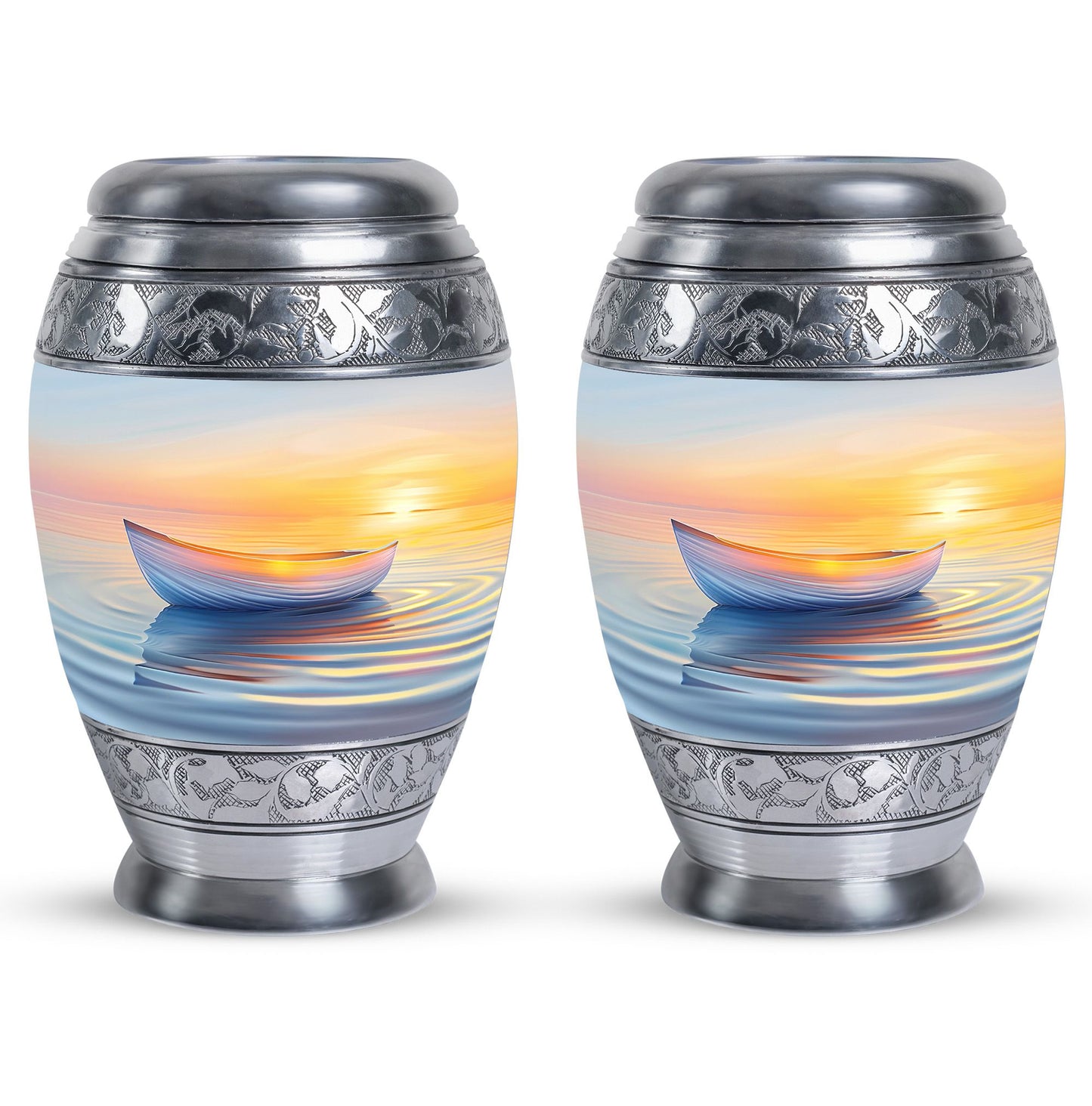 Personalized Sunset Cremation Urn for Adults - 10-inch, 200 cu in - Yatskia
