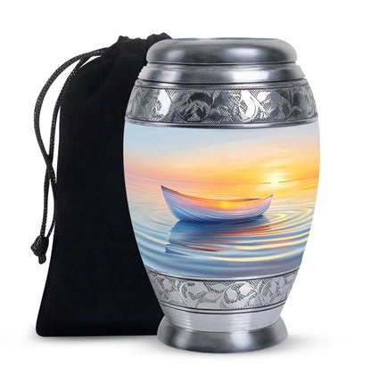 Personalized Sunset Cremation Urn for Adults - 10-inch, 200 cu in - Yatskia