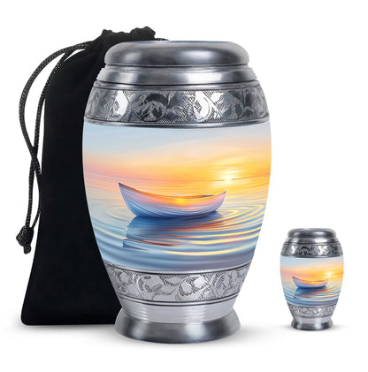 Personalized Sunset Cremation Urn for Adults - 10-inch, 200 cu in - Yatskia