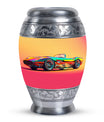 Colorful Race Car Cremation Urn - Decorative Funeral Urns For Dad Ashes