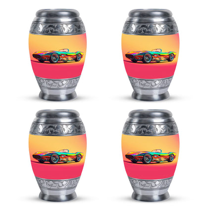 Colorful Personalized Car Cremation Urn for Dad - 10-inch, 200 cu in - Yatskia