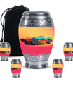 Colorful Race Car Cremation Urn - Decorative Funeral Urns For Dad Ashes