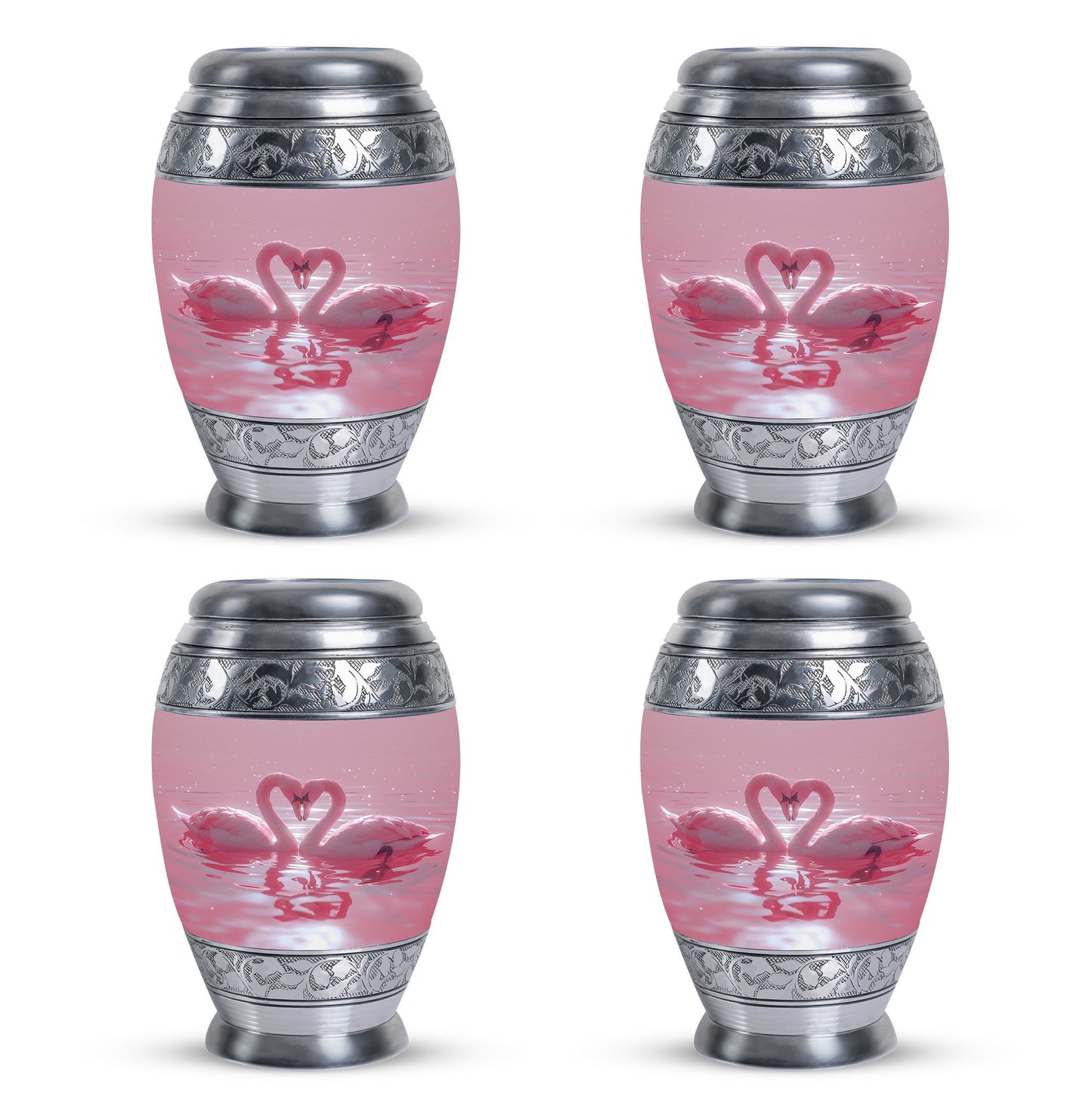 Pink Personalized Bird Memorial Urn for Human Ashes - 10-inch, 200 cu in - Yatskia