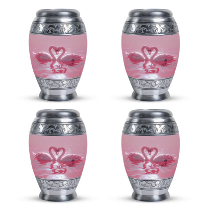 Pink Personalized Bird Memorial Urn for Human Ashes - 10-inch, 200 cu in - Yatskia
