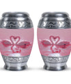 Pink Couple Swan Urn for Ashes – Beautiful Love-Themed Memorial Urn