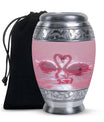 Pink Couple Swan Urn for Ashes – Beautiful Love-Themed Memorial Urn
