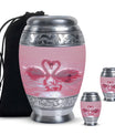 Pink Couple Swan Urn for Ashes – Beautiful Love-Themed Memorial Urn