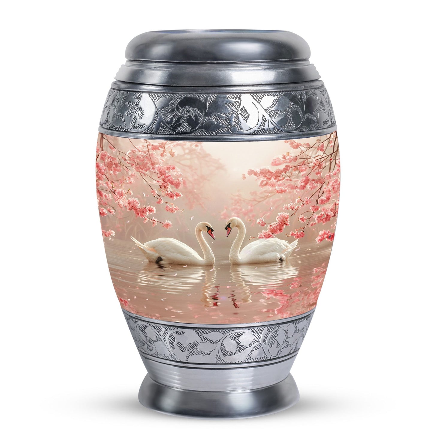 Personalized Swan Cremation Urn for Human Ashes - 10-inch, 200 cu in - Yatskia