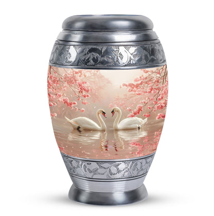Personalized Swan Cremation Urn for Human Ashes - 10-inch, 200 cu in - Yatskia