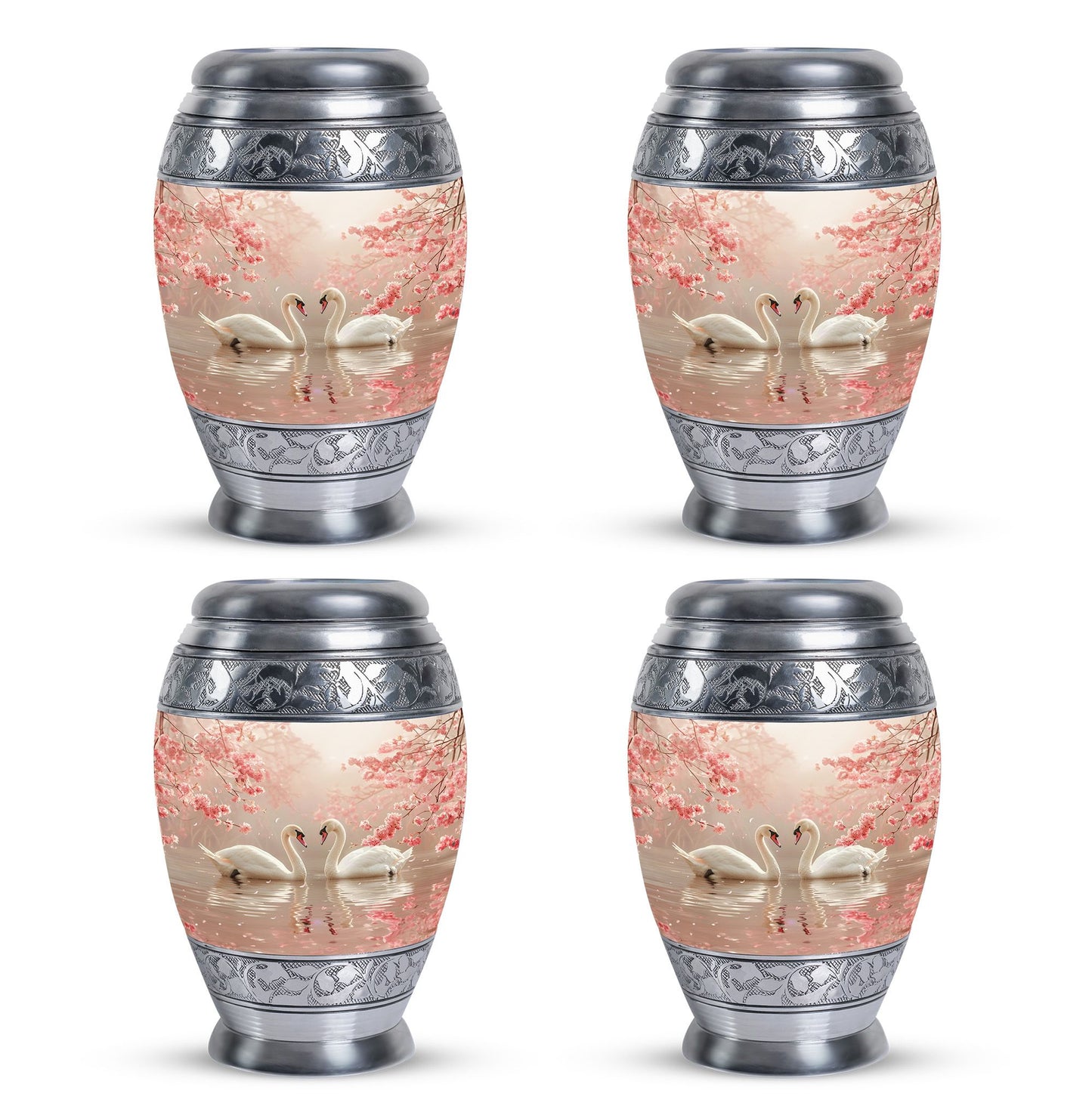 Personalized Swan Cremation Urn for Human Ashes - 10-inch, 200 cu in - Yatskia