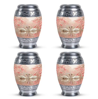 Personalized Swan Cremation Urn for Human Ashes - 10-inch, 200 cu in - Yatskia