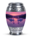 Pink Couple Swan Urn – Elegant Memorial Cremation Urn For Couple Ashes