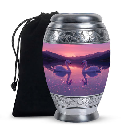 Pink Personalized Bird Cremation Urn for Human Ashes - 10-inch, 200 cu in - Yatskia