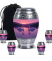 Pink Couple Swan Urn – Elegant Memorial Cremation Urn For Couple Ashes