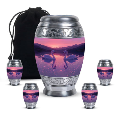 Pink Personalized Bird Cremation Urn for Human Ashes - 10-inch, 200 cu in - Yatskia
