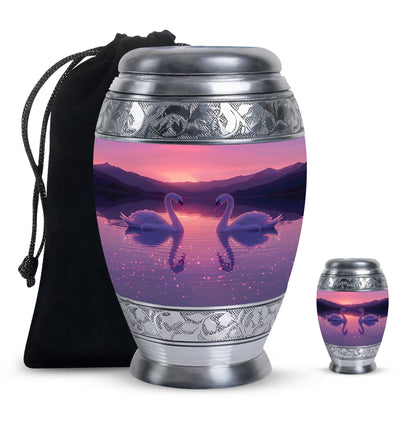 Pink Personalized Bird Cremation Urn for Human Ashes - 10-inch, 200 cu in - Yatskia
