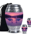 Pink Couple Swan Urn – Elegant Memorial Cremation Urn For Couple Ashes
