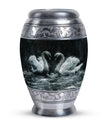Double Swan Cremation Urns For Human Ashes - Memorial Urn for Mom and Dad