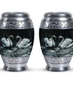Double Swan Cremation Urns For Human Ashes - Memorial Urn for Mom and Dad