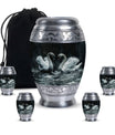 Double Swan Cremation Urns For Human Ashes - Memorial Urn for Mom and Dad